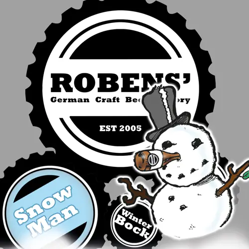 Etikett Snowman